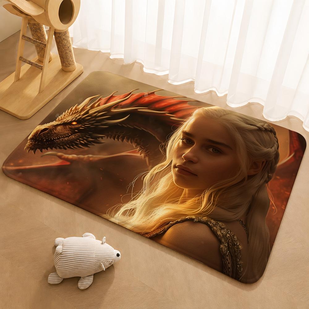 Popular TV series G-Game of T-Thrones Floor Mat Floor Mat Soft Flannel Non-Slip Door Rug for Living Room