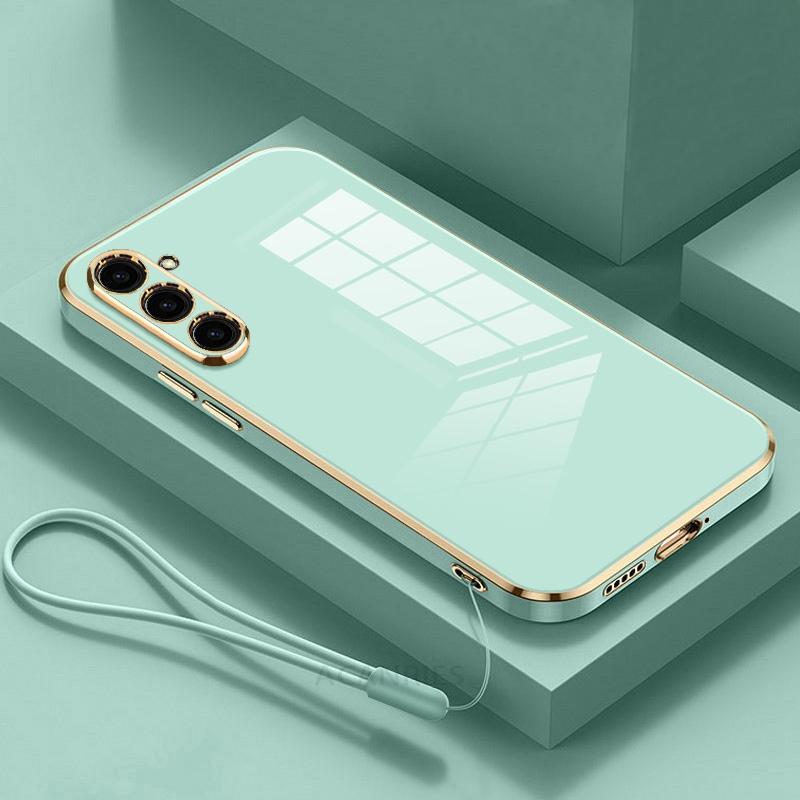 

Роскошный силиконовый чехол-ремешок с покрытием для Samsung Galaxy A16 A06 A15 A25 A35 A55 A05s A14 A24 A34 A54 5g M15 M54 Мягкий чехол A16