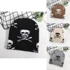 Y2k Skull Pattern Knit Cap With Plush Fabric For Outdoor Fashion