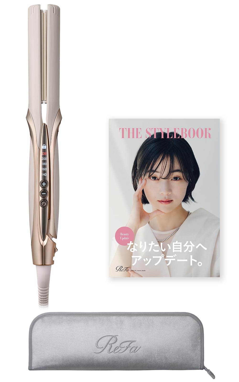 Store ReFa STRAIGHT IRON PRO with dedicated case and hair styling guide booklet [Official Exclusive] (Ivory) слоновая кость
