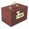 Password Lock Locking Money Storage Box With Handle Security Vintage Wooden Piggy Bank Wooden Material Small Size