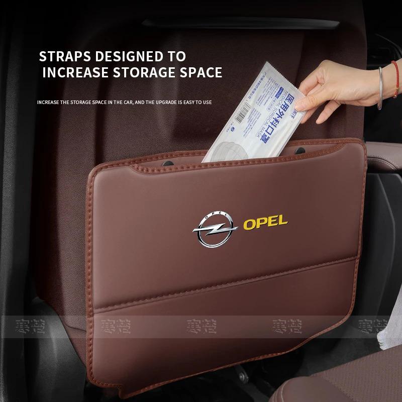 Car Seat Back Protection Anti-Kick Pad Rear Seat Storage Bag For Opel OPCline ASTRA CORSA INSIGNIA MOKKA VECTRA ZAFIRA GTC Tigra