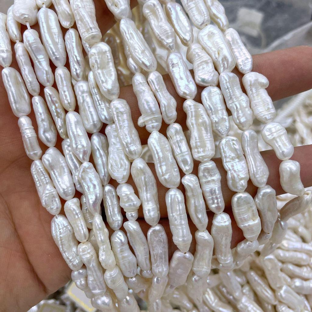 Natural Freshwater Baroque Pearl Biwa Beads for DIY Jewelry