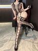 Romance Open Crotch Fishnet Bodysuit Women Sexy Lingerie Porn Garters Bodystockings Lace Underwear Erotic Outfits Sexy Set New