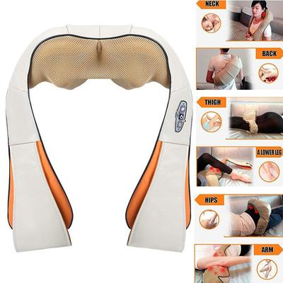 U forma amassar shiatsu infravermelho aquecido amassar carro/casa massagem cervical volta pescoço massageador xale dispositivo ombro massageador