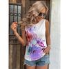 GMXIA Women's Summer Positioning Painted Flowers Fashion Vest Casual Top Women
