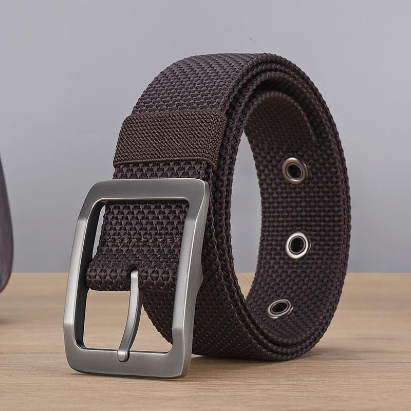 Alloy Buckled Zinc Canvas Belt With Versatile Style For Men Work Travel And