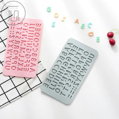 24 gerade englische Buchstaben Silikonform Happy Birthday DIY Schokoladenform Backwerkzeuge