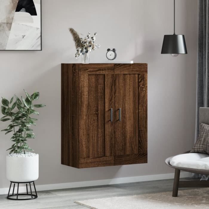 VidaXL Armoire murale chêne marron 69,5x34x90 cm bois d'ingénierie 830395