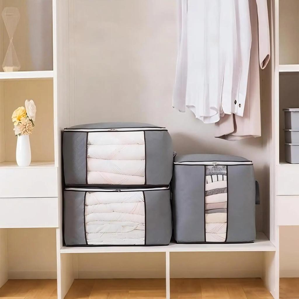 1PC Storage Bag Foldable Large Capacity Clothes Blanket Storage Bags Storage Containers for Organizing Bedroom Closet Clothing