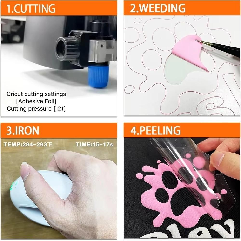 Easy To Cut 3D Puff Heat Transfer Vinyl HTV Printing DIY Craft Supplies Iron on Vinyl 25*30CM PU Foam Transfer Film