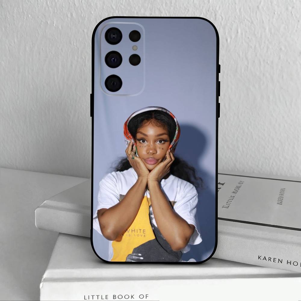 Fashionable S-SZA-A Singer Phone Case For Samsung S25,S24,S21,S22,S23,S30,Ultra,S20,Plus,Others Soft Black Case
