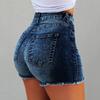 High Waist Short Pants Women's Jeans Available In Multiple Colors Women's Denim Stretch Shorts Stretch Tassel Distressed