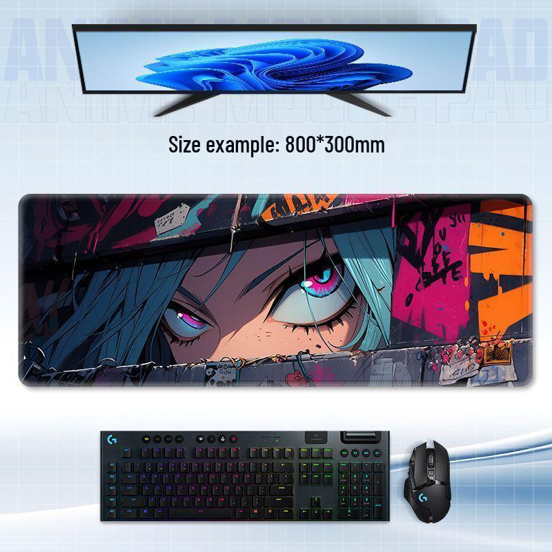 

Очень большой моющийся коврик для мыши: Устойчивый к пятнам, влагозащищенный коврик для стола для общежития, офиса и киберспорта 400*900*3mm Thick [Extra Large Edged]