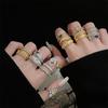 Mittelalterlicher Retro Gebürsteter Ring Damen Schlichtes Nischendesign Leichter Luxus Hochwertiger Zirkon Personalisierter Offener Ring