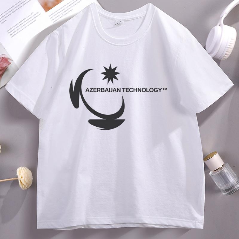 

Azerbaijan Technology Meme TShirt Cotton Short Sleeved T Shirt Round Neck Base TShirt for Unisex Women Basic Tee 2026 New Summer 4XL