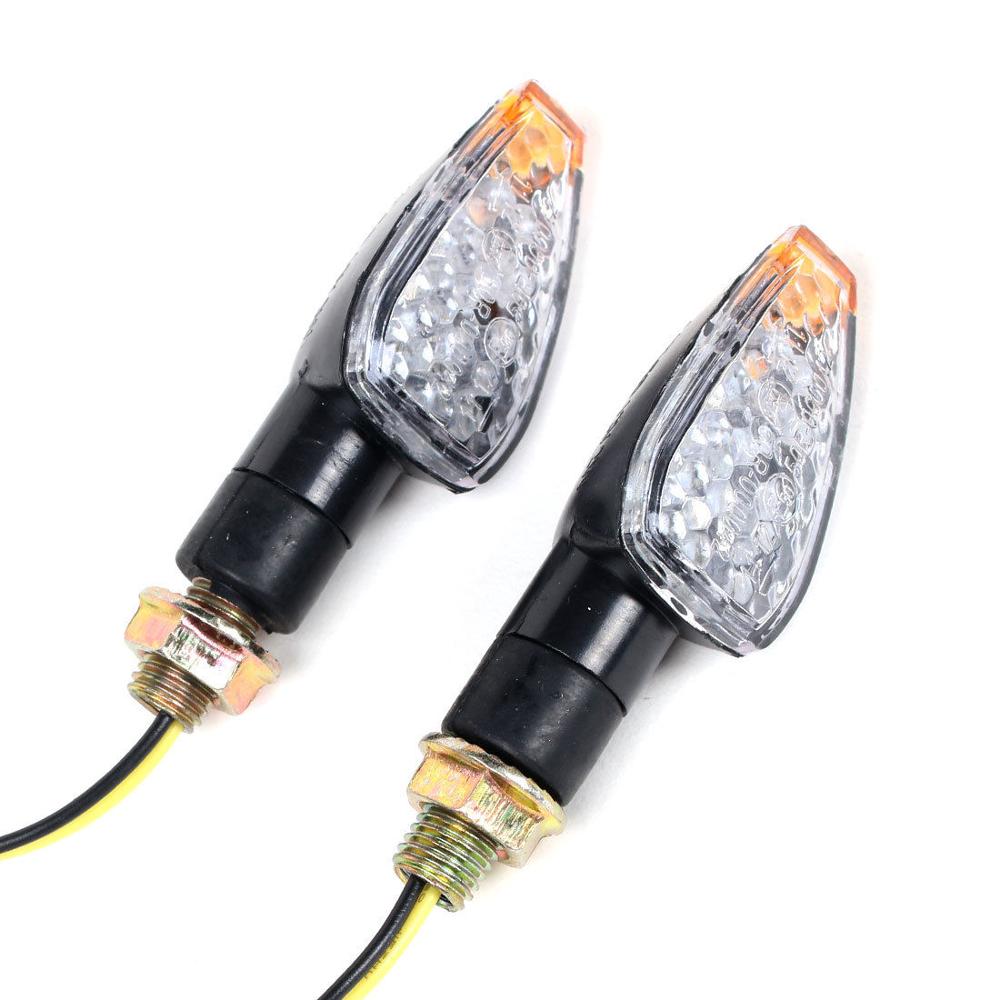 LED Motorcycle Turn Signals Lights 12V Flasher Amber Flashing Light Blinker Waterproof Signal Lamp Bolt For Honda for