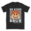 Cara Seja Gentil Dia da Unidade Menino Laranja Criança Antibullying Gentileza Novidade Camisetas de Algodão Manga Curta Camisetas Gola Redonda Roupa Estampada
