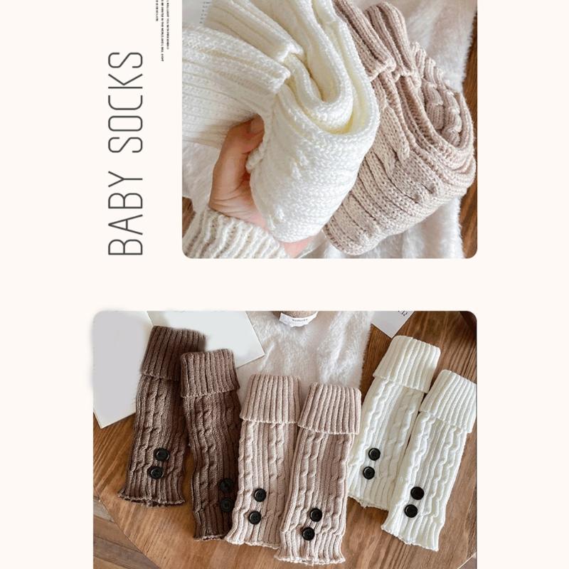 Autumn Winter Socks Leg Warmer Stockings Socks for Girls 2-13 Years Knitted Leg Cover Crochet Long Stockings Socks