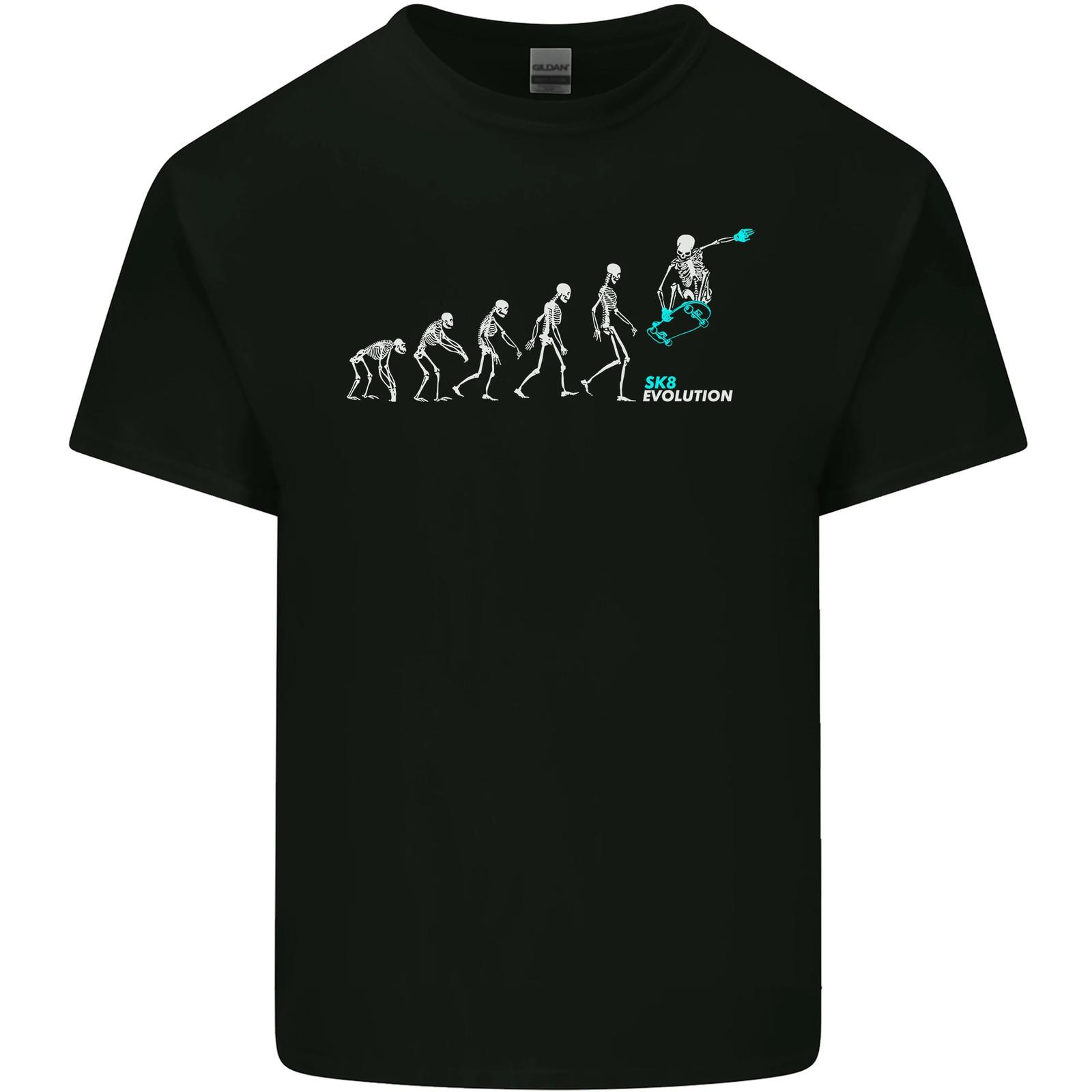 Skateboard Evolution Skateboarding Mens Cotton T-Shirt Tee Top XXXXL