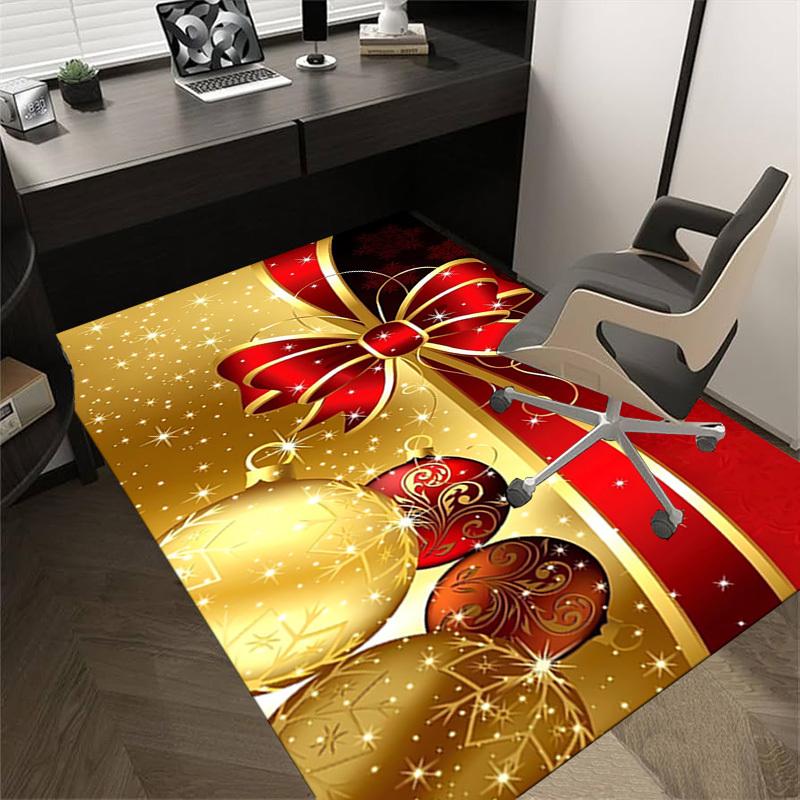 Christmas ornaments Crystal Velvet chair mat Area Rug - Non-Slip, Floor Mat, Office Desk Chair Rugs, Bedroom Decor.Christmas Gift-1106130
