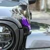 2x Lila Auto Frontmotorhaube Abdeckung Schloss Schnalle Zierleiste für Jeep Wrangler JL 18+
