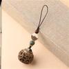 Green Sandalwood Sachet Ball: Ancient-Style Aromatherapy Pendant & Mobile Phone Lanyard with Opening Feature.