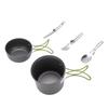 Camping Cookware Mess Kit Backpacking Pot Gear Camping Cooking Pot Pan Set for 1-2 Person Hiking Outdoor Picnic