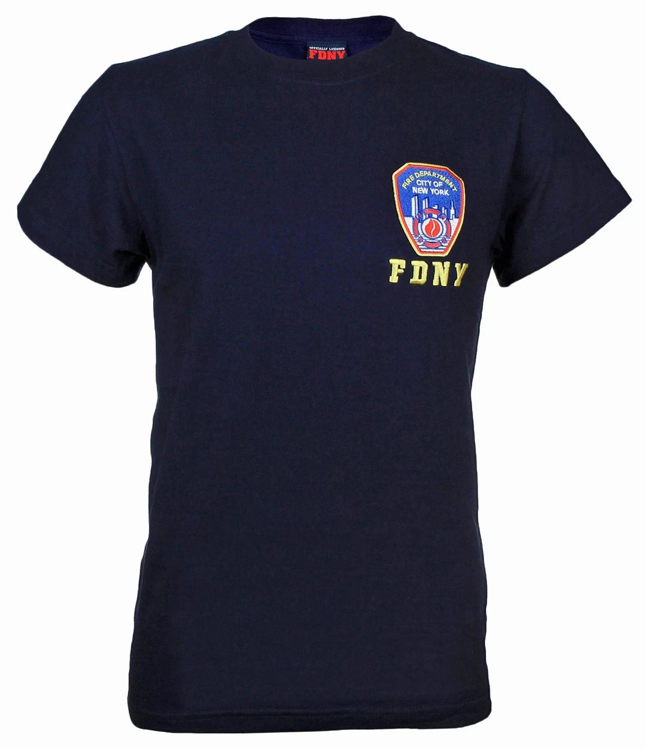 

FDNY Shirt T-Shirt Embroidered Patch Badge Fire Gear Gifts Womens Mens Apparel 2XL