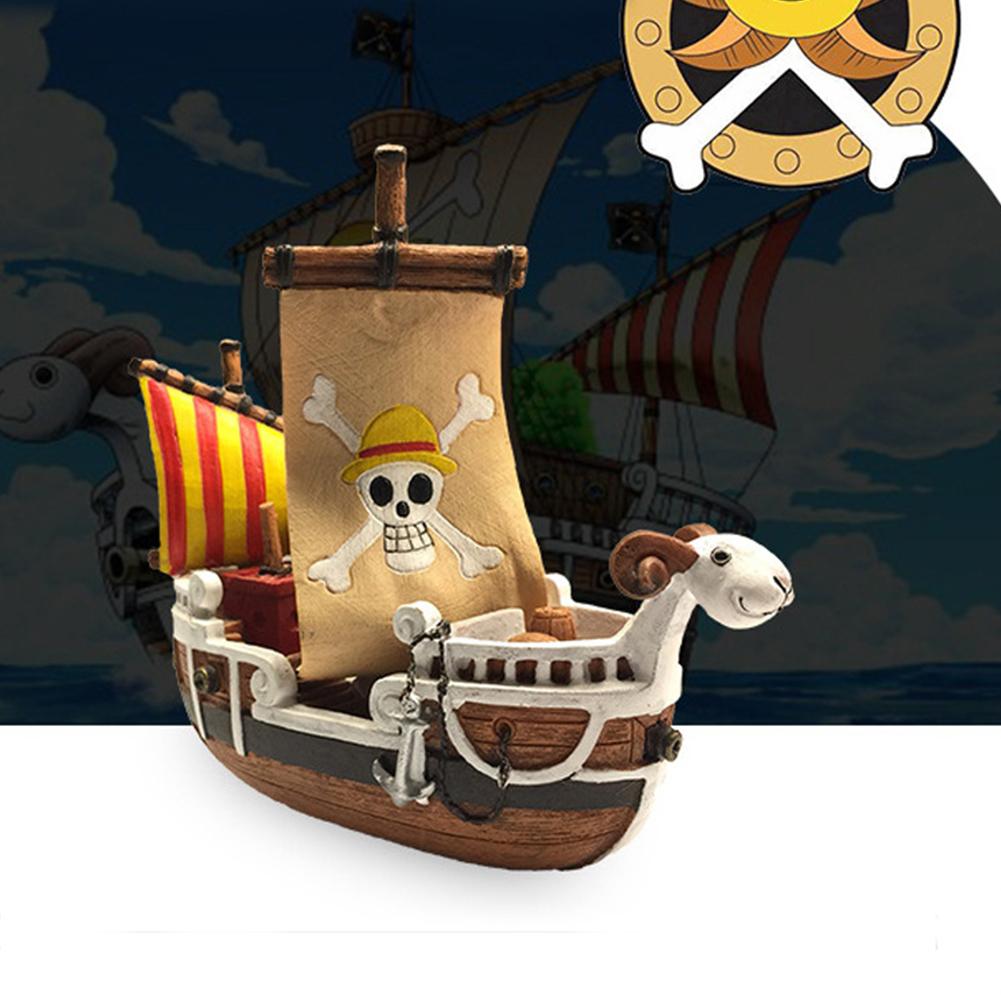 Pirát potopená loď loďka pryskyřičná ozdoba pro akvárium nádržka na ryby krajinná dekorace