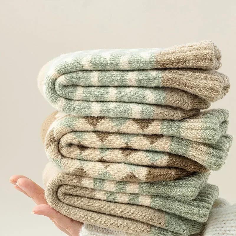 1 Paar Wadenlange Warme Fleecefutter Lässige Verdickte Herbst/Winter Dicke Socken Boden Lange Socke Schlaf Socken