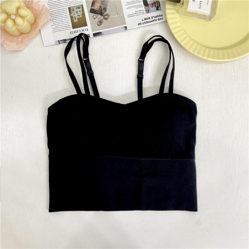 

Летний новый стиль с накладкой на грудь снаружи, чтобы носить короткий серый красивый топ сзади с низом, маленький жилет-халтер для женщин One size