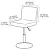 Velvet Low Back Chair Cover Elastic Solid Color Bar Stool Seat Cover All-inclusive Anti-slip Swivel Chair Cover
