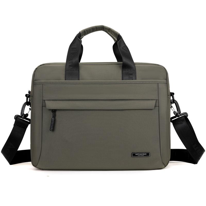

Мужская сумка через плечо большой емкости, деловая сумка для компьютера, портфель темные хаки