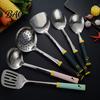 Multipurpose Cooking Spoons Stainless Steel Kitchen Utensil, Spatula Ladle Slotted Turner Rice Spoon, Ergonomic Handle Utensil Heat-Resistant