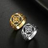 Herren Ring Hohl Keltischer Hexenknoten Geschlossener Ring Amulett Fingerring Vielseitiges Retro Schmuck Accessoire Für den Täglichen Gebrauch