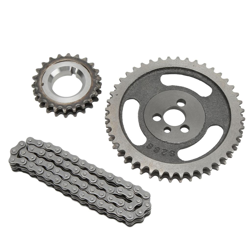 Double Roller Timing Chain Set Alloy Replacement for Chevrolet SBC 5.7L 283 305 327 350 383 400