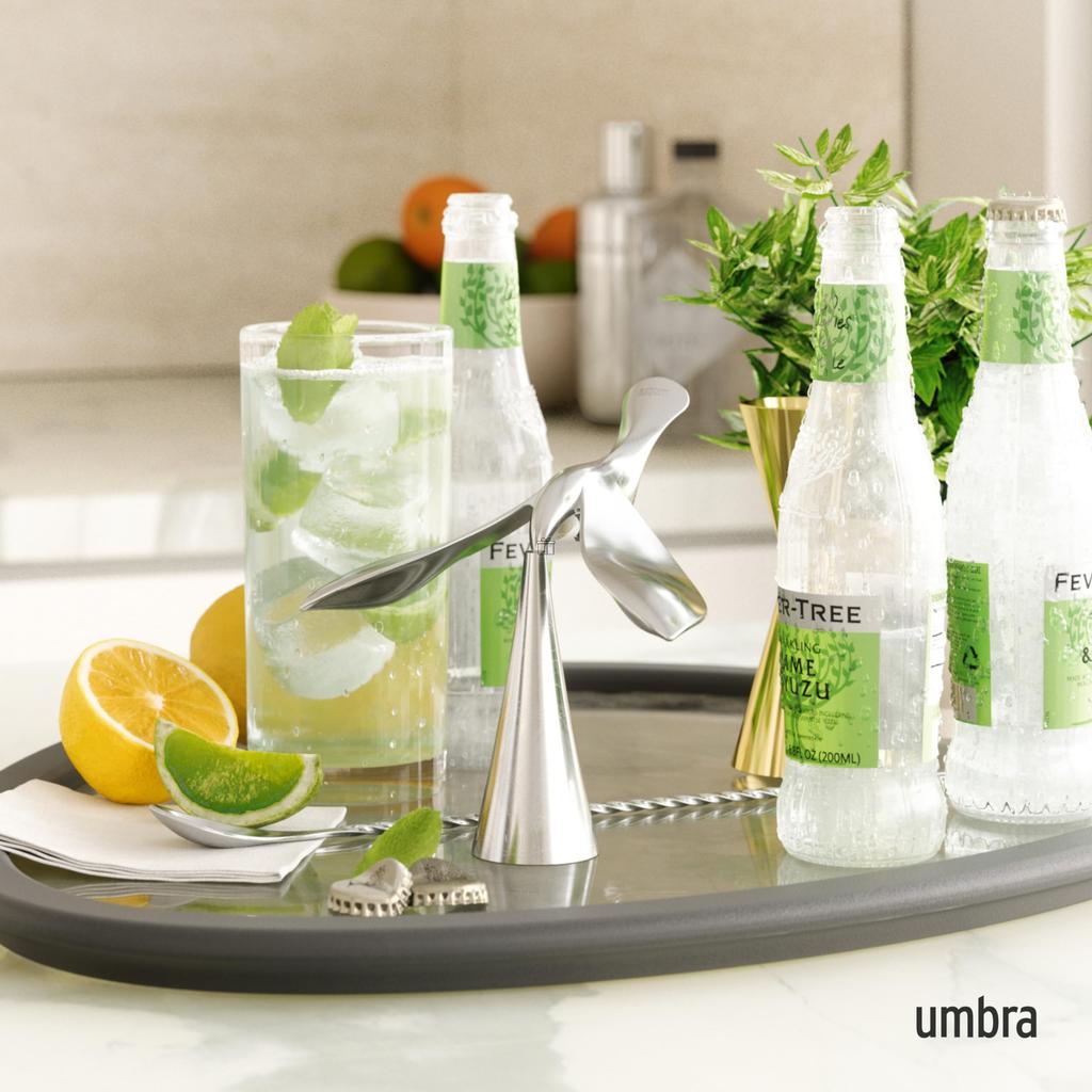 Umbra Tipsy Chrome Bottle 21013387158 Corkscrew, Opener,