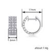 European and American Three-row Dense Zircon Earrings, Casual and Fashionable High-end Earrings, Daily Exquisite Versatile Earrings