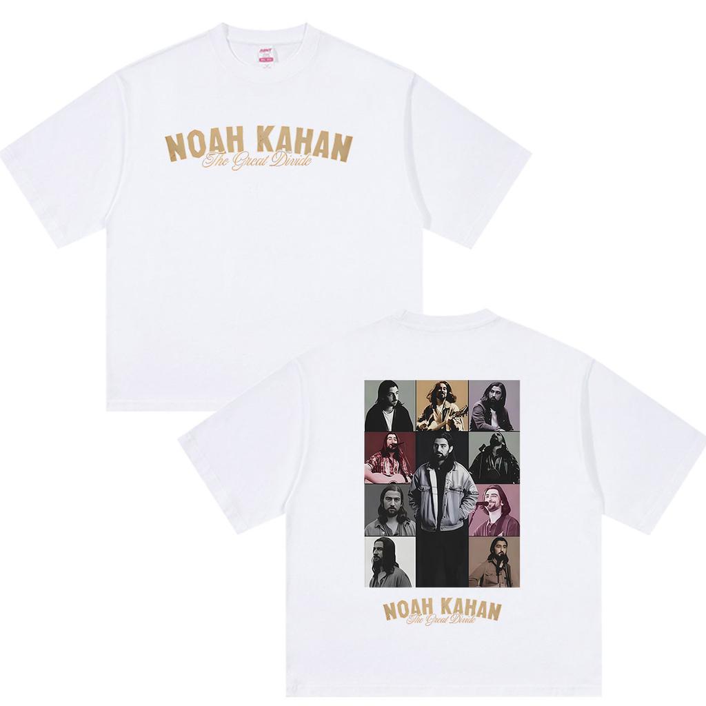 Noah Kahan The Great Divide Tour 2026 Graphic T Shirt Unisexs Vintage Hip Hop Short Sleeve Tshirts 100 Cotton Tshirt Streetwear