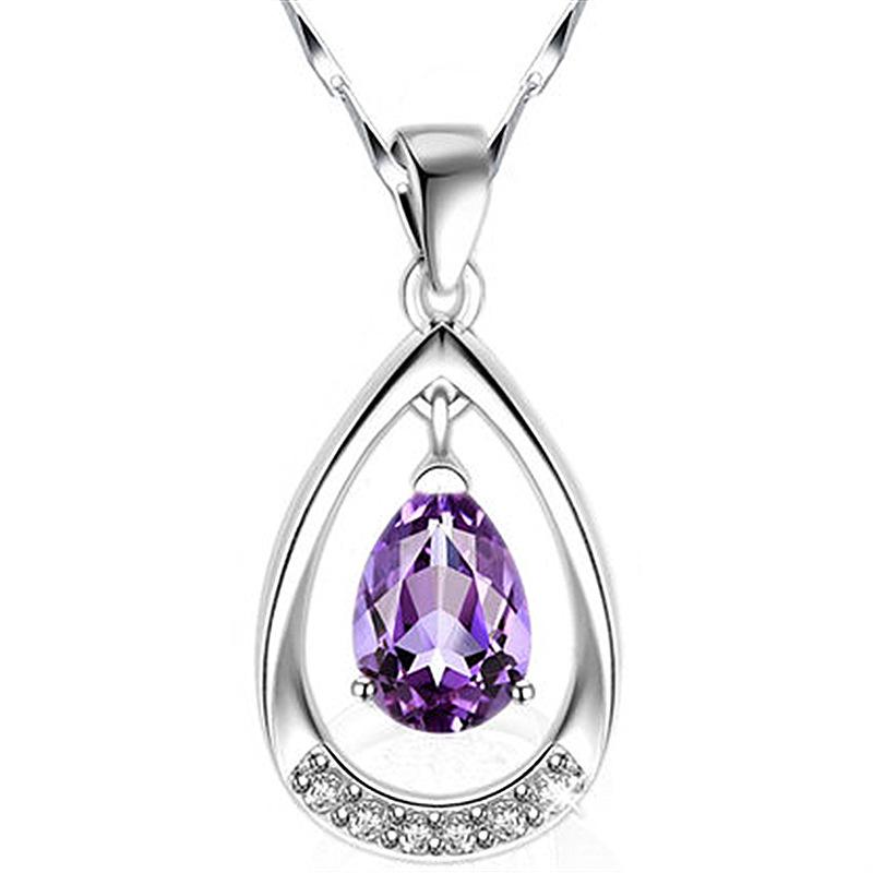 

Женское серебряное колье на ключицу в корейском стиле - Элегантное кулонное украшение, Идеальный подарок для лучших подруг или на День святого Валентина. Platinum Plated Chain [45 cm]