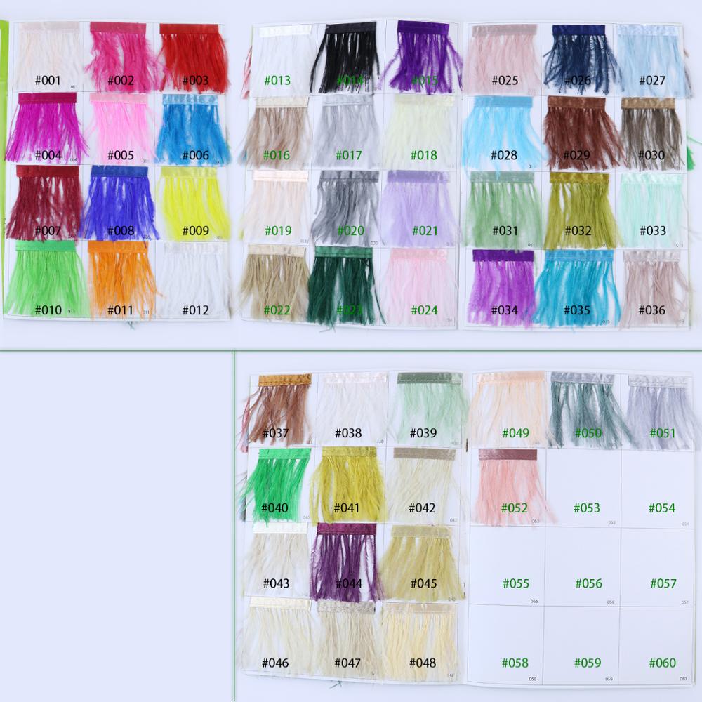 1 Meter Ostrich feather Trim Ribbon Dyed Various Long Ostrich Fringe 8-10CM feathers for crafts Dress/skirt Sewing Accessory