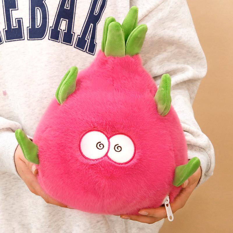 Creative Dragon Fruit Plush Toy Stuffed Animal Super Soft Short Plush Dinosaur Doll 45cm