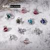 10Pcs Nail Visual Decor Planet Heart 3D Art Design Stunning Effect Rhinestone Nail Charm Glittering