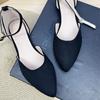 Fashion Flat Shoes for Women's Spring and Autumn Plus Size Pointed Sandals Women's 41-43 French Work Shoes Ladies Loafers Women