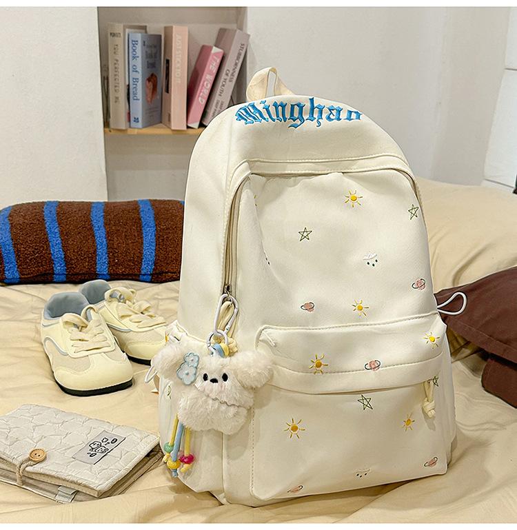 Schoolbag Summer New Ins Small Fresh Polka Dot Sweet Girl Travel Mini Backpack High Value Literary and Artistic Fan Girls Backpack