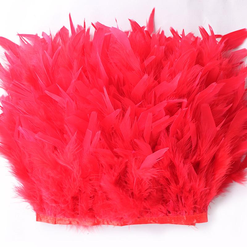 10 Meter Fluffy Colorful Turkey Feathers Fringe Turkey Feather Trim Ribbon Plume For Latin Dance Stage Wedding Sewing Diy Crafts