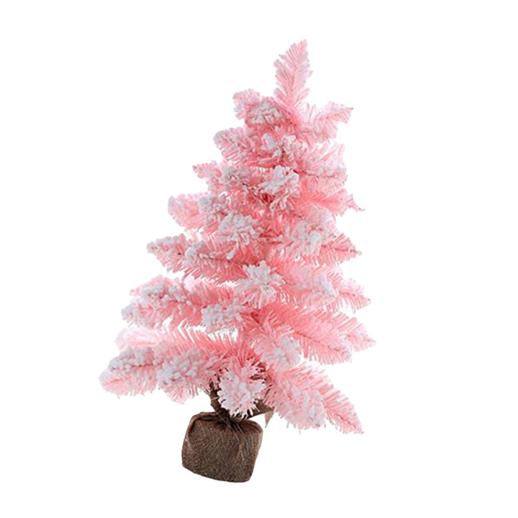 Weihnachtsbaum für den Schreibtisch, dekorativ, süß, schön, PVC, kompakt, Mini-Weihnachtsbaum in Rosa für Zuhause, Café