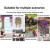 Artificial Flowers for Outdoor, Fake Hanging Morning Glory with Eucalyptus Leaves, UV Resistant Faux Plants Petunias Trailing Vines for Porch, Patio,