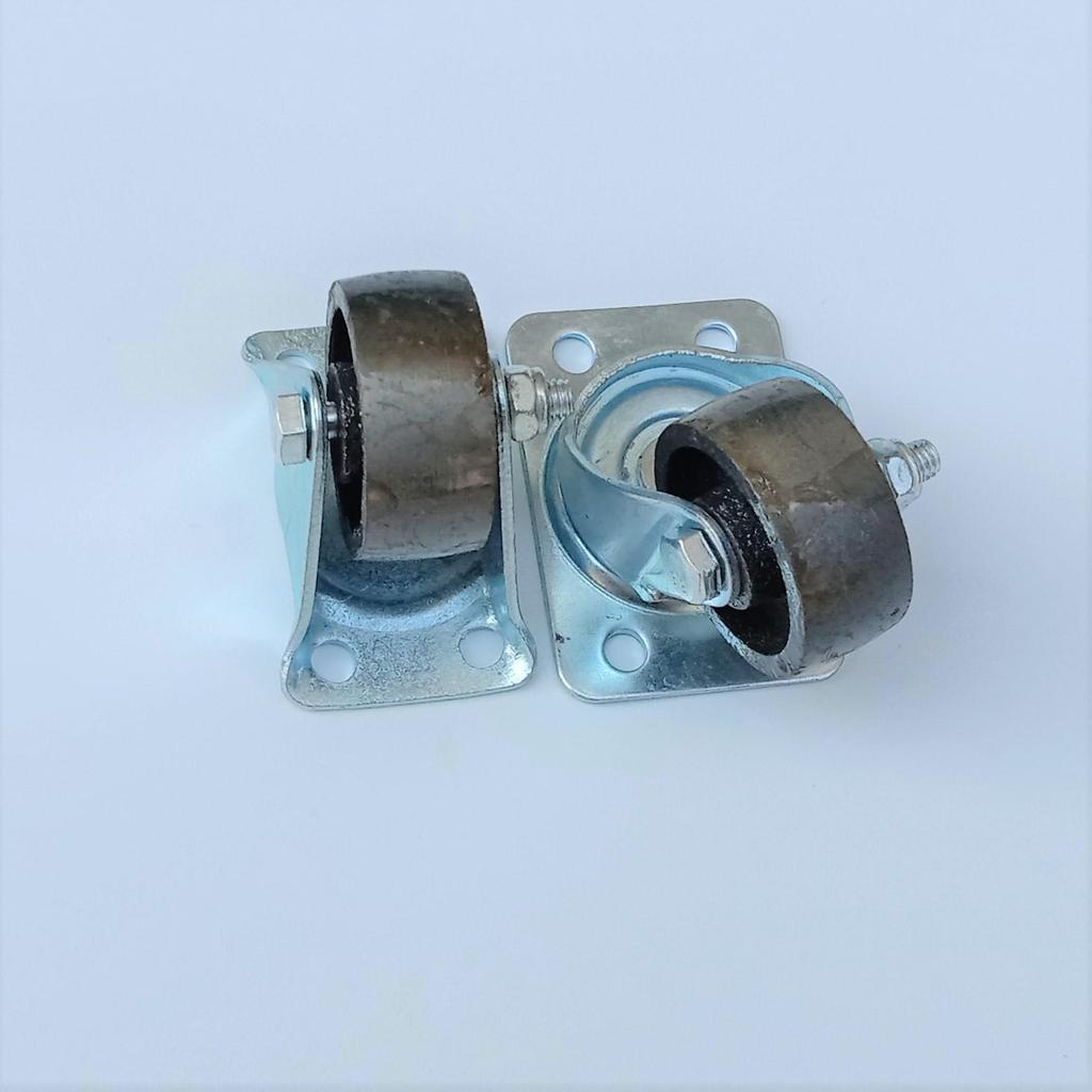 Durable, Lightweight, High-Temp Resistant Medium-Duty Furniture Swivel Casters - All-Iron Fat Boy Wheels